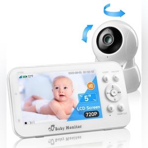 720P HD Display Video Baby Monitor with Camera and Audio